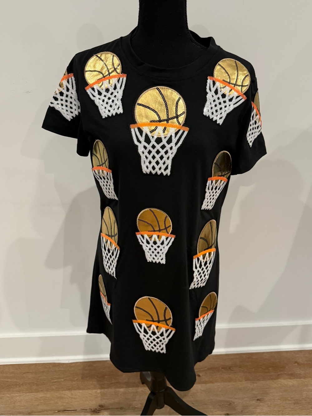 Sequin basketball t shirt dress size large like new condition